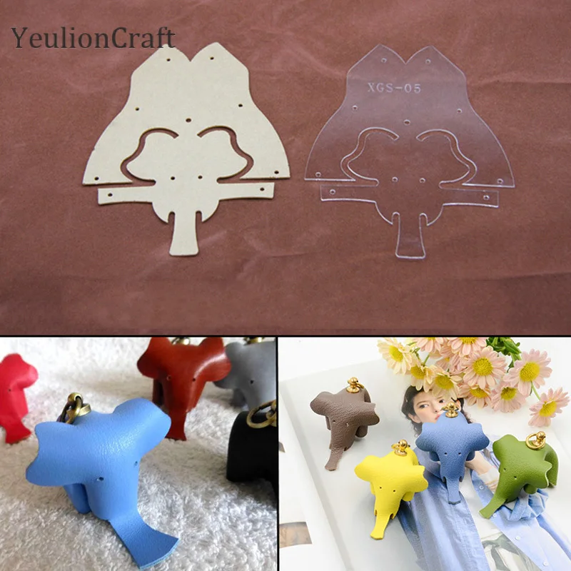 Chzimade акриловый шаблон слона для кожевенного ремесла рисунок сделай сам