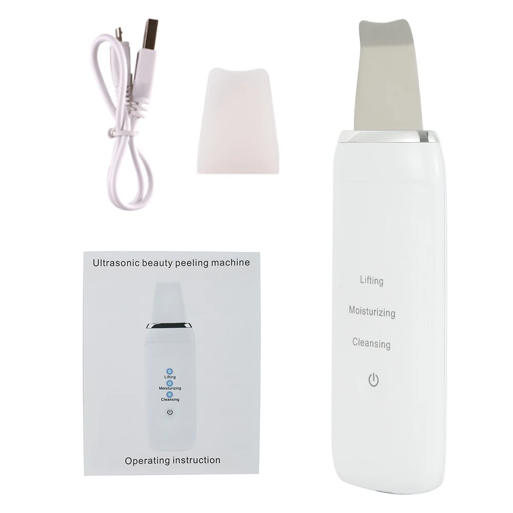 

USB Face Scrubber Pore Cleaner Deep Face Cleaning Machine Facial Peeling Shovel Skin Scrubber Massager Whitening Lifting Tool