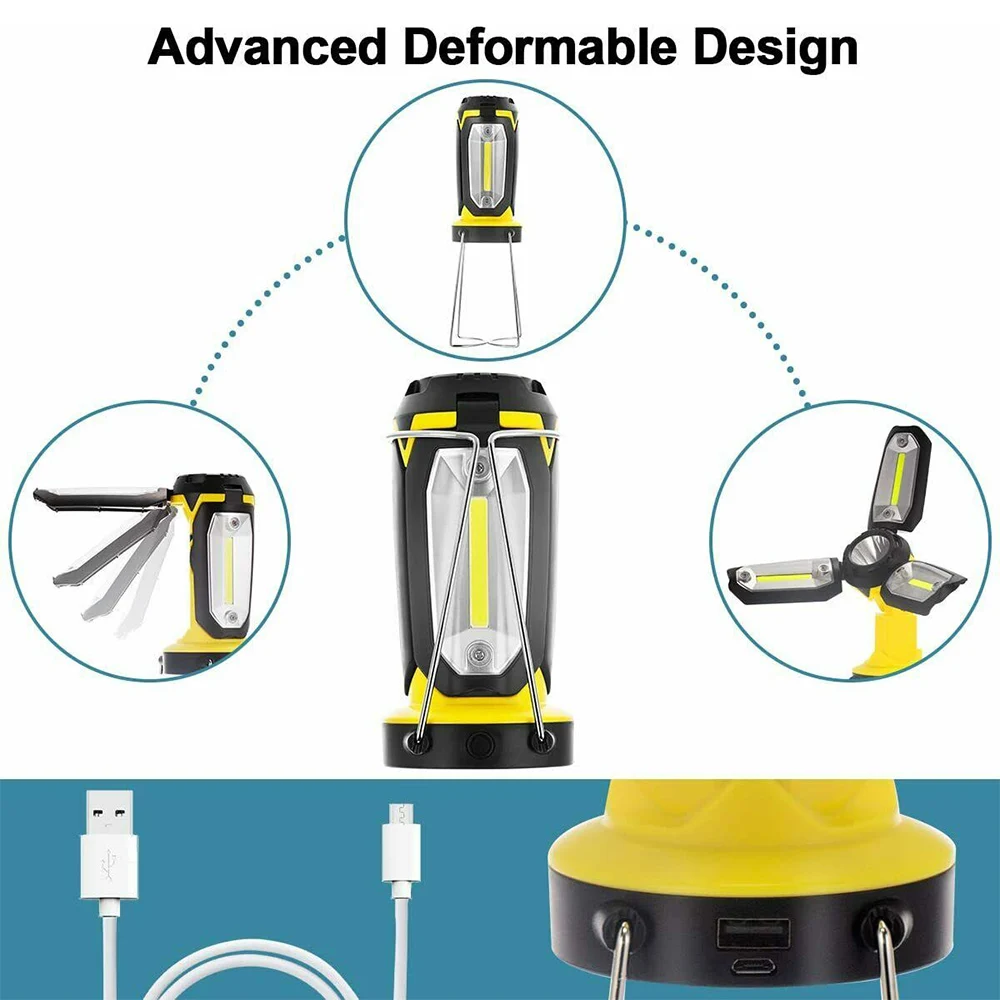 

Portable Outdoor Camping Light 30W LED USB Rechargeable Flashlight Lantern Portable Tent Work Lights For Outdoor Camping Hiking