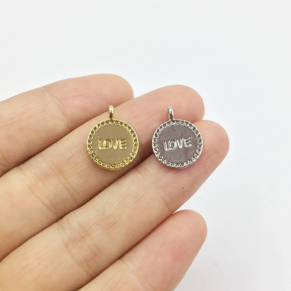 Eruifa 20 шт. 12 мм новое поступление Love Coin ZincAlloy прямоугольное ожерелье серьги браслет