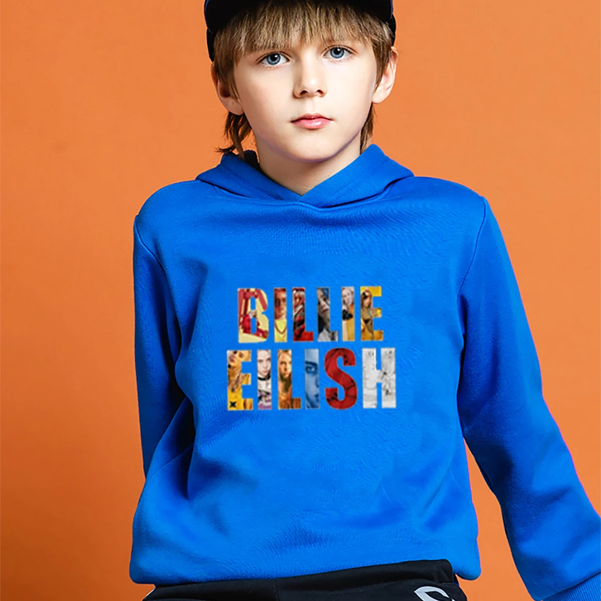 hoodies 16 Новинка года; детские толстовки с капюшоном и принтом Billie Eilish для малышей; повседневные осенние толстовки для мальчиков и девочек; спортивная одежда с капюшоном для детей-подростков; Одежда для младенцев - Цвет: hoodies 16