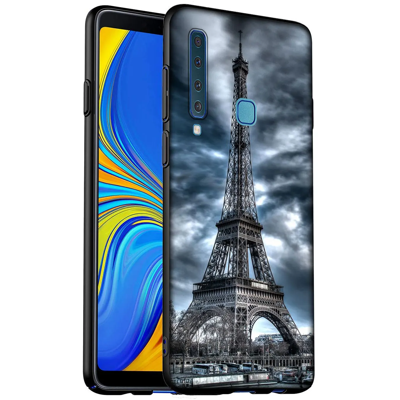 Eiffel Tower Soft Silicone Phone Case for Samsung Galaxy A6 A7 A8 A9 2018 A3 A5 2016 2017 Note 9 8 10 Plus 20 Ultra | Мобильные