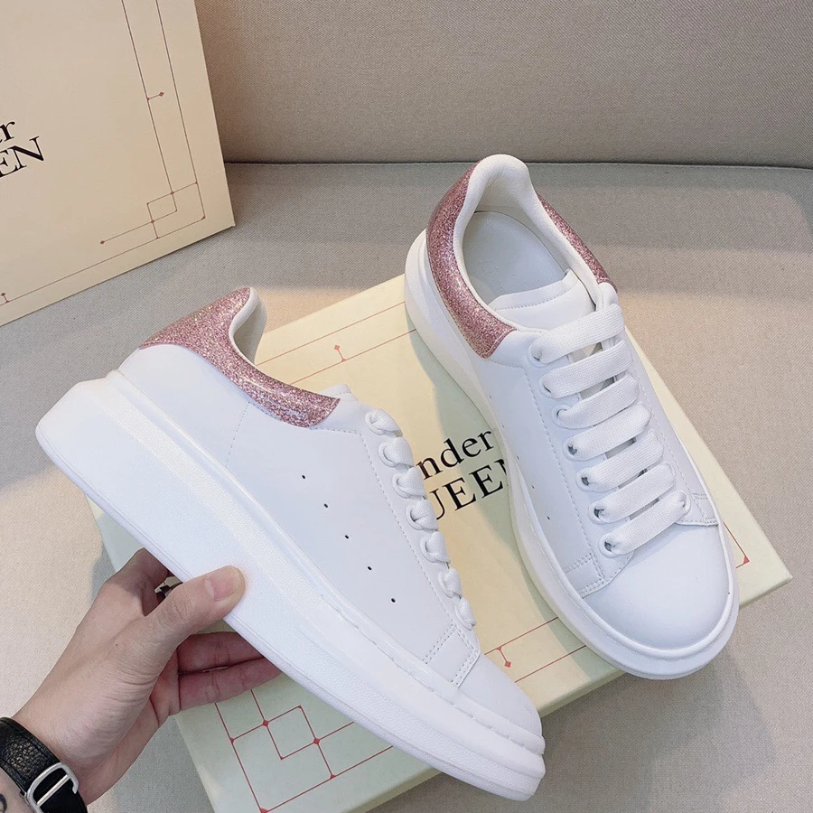 

Women's Shoes New Large Size 36-46 Ladies/Men Luxury Designer White Brand Sneakers Thick-soled Direct Selling Sneakers McQueen
