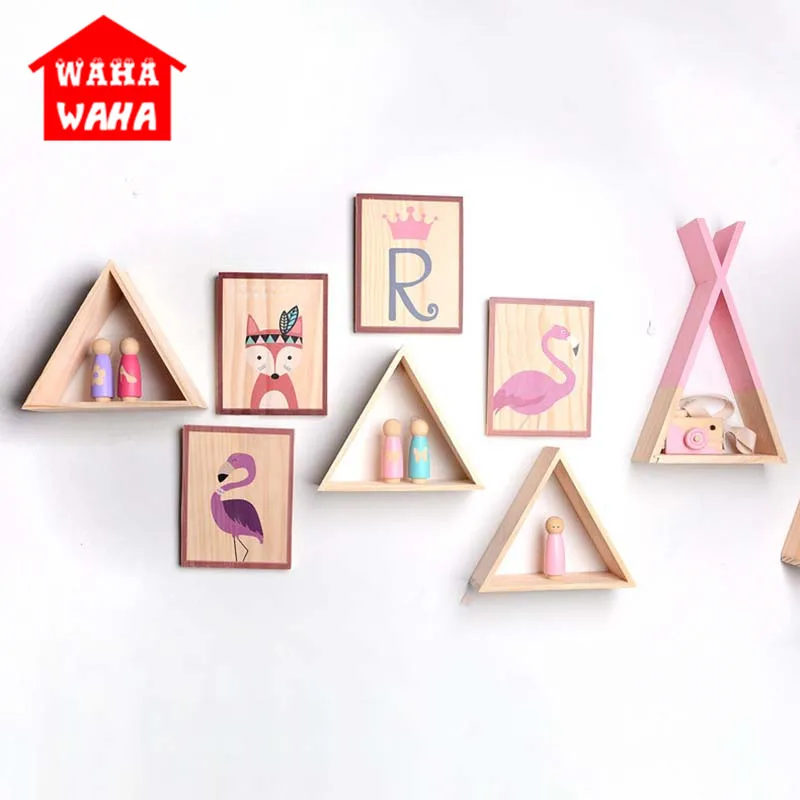 Деревянная полка для хранения настенного декора настенной книги спальни