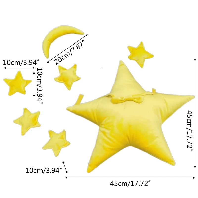 

8 Pcs Baby Posing Stars Pillow Set Newborn Photography Props Infants Photo Shooting Accessories