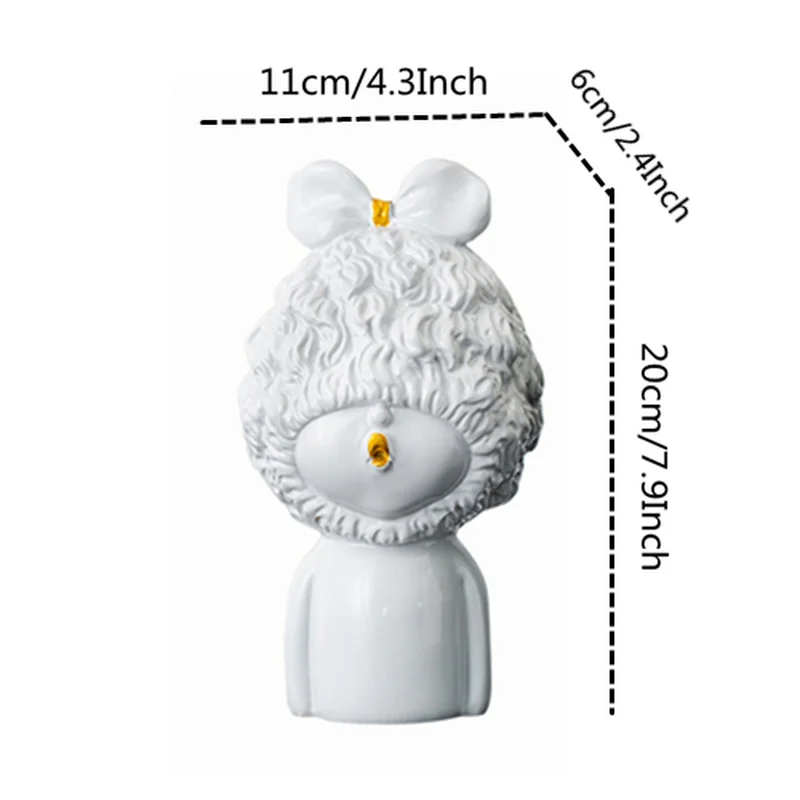 

Resin Loli Figurines Home Hotel Desktop Decoration Accessories Nordic Girl Figurine Cute Sculpture Crafts Ornaments Wedding Gift