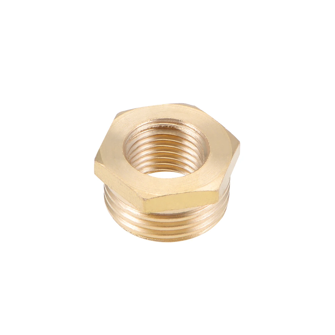 

uxcell Brass Threaded Pipe Fitting G1/2 Male x G1/4 Female Hex Bushing Adapter 5pcs