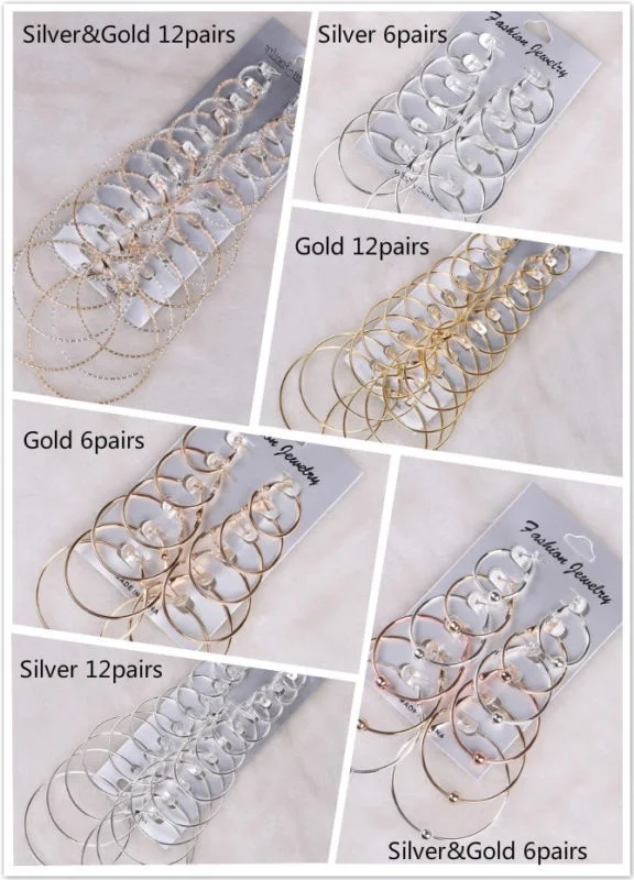 Индивидуальные сплав гальванических красивые большие серьги кольца для женщин