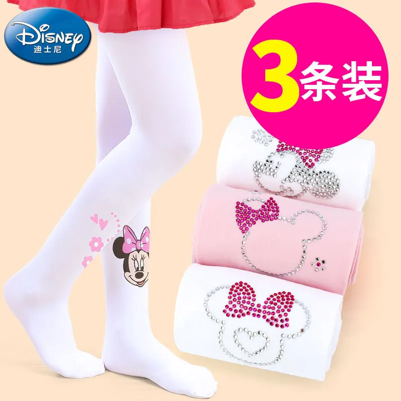 

Original Disney Children's Socks Girls Leggings Girls White Long Tube Socks Pantyhose Baby Dance Socks