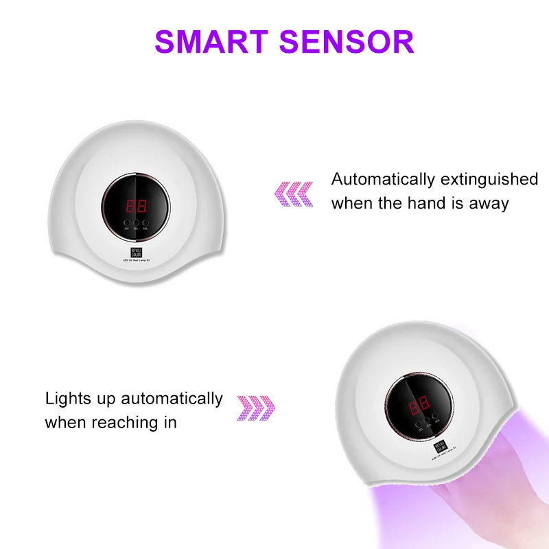 

12 LED Nail Lamp for Manicure 36W Nail Dryer Machine UV Lamp For Curing UV Gel Nail Polish With Motion sensing LCD Display