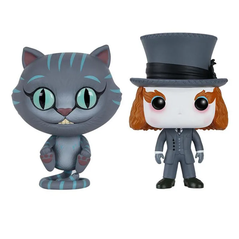 

Алиса в стране чудес Chessur Cat Mad Hatter виниловые Фигурки Коллекционная модель игрушки для детей