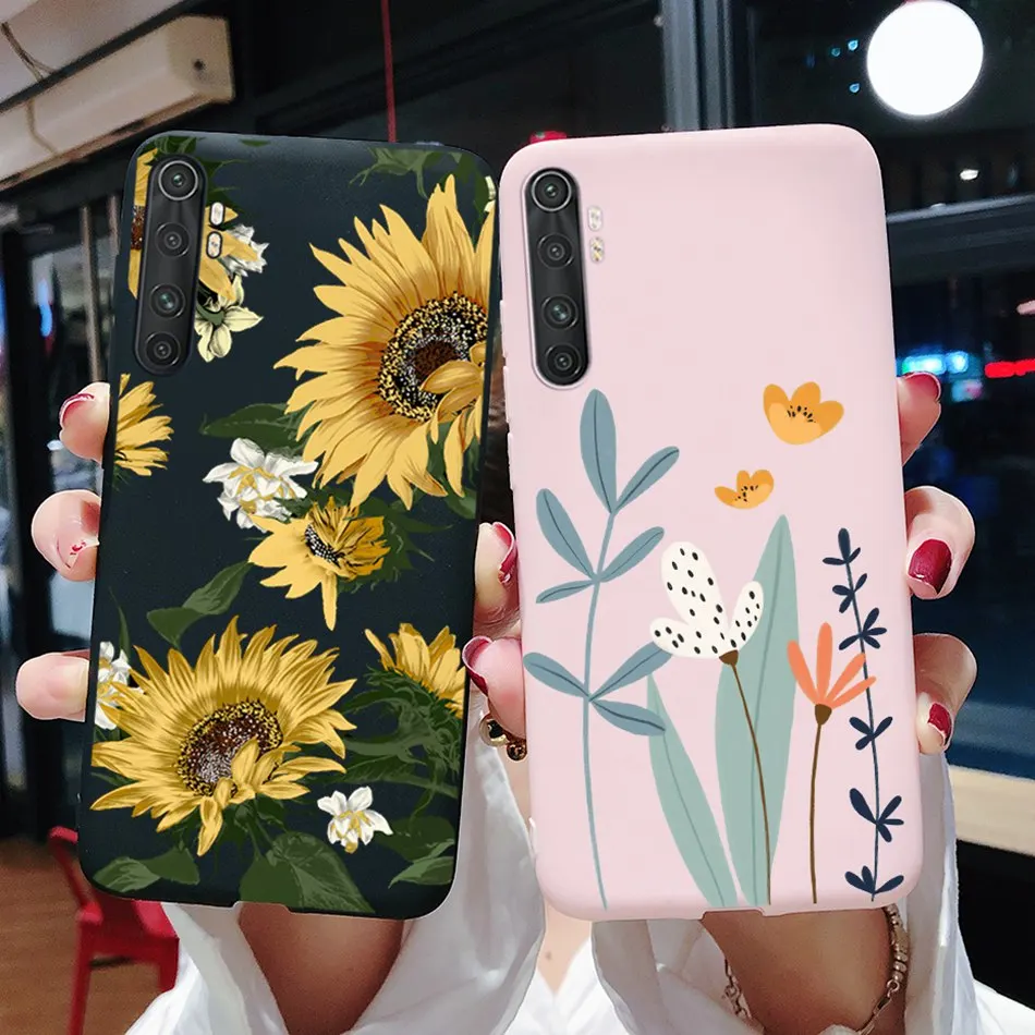

Чехол для Xiaomi Mi Note 10 lite Note10 Lite, силиконовая задняя крышка, мягкий чехол с подсолнухом для телефона Xiaomi Mi Note 10 lite, чехол, оболочка