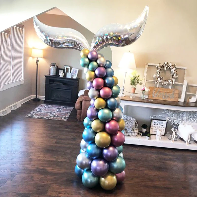 

44pcs Mermaid Tail Balloon Arch Latex Balloons Girl Birthday Decor Mermaid Party Wedding Supplies Kids Birthday Decorations