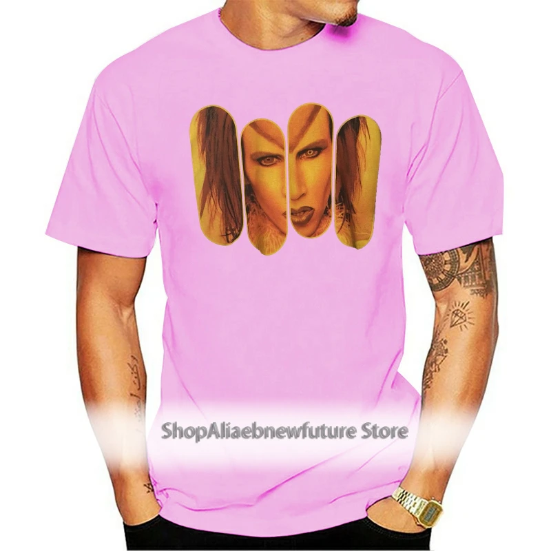 

Marilyn Manson Rare Rock Is Dead T Shirt For Man Hipster O-Neck Causal Cool Tops