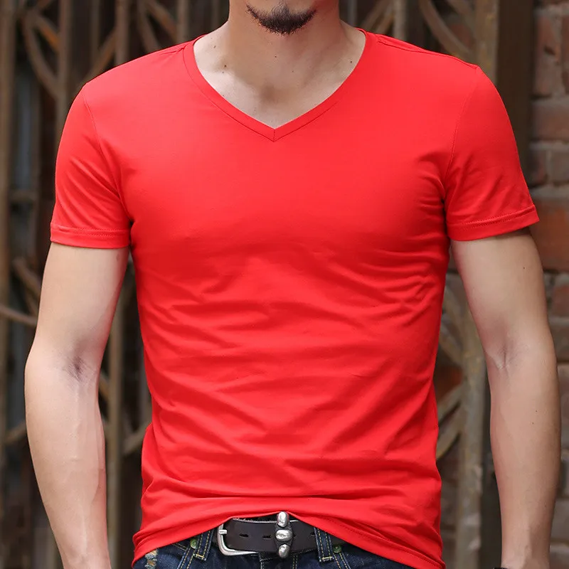 

2199-R-Men's short-sleeved t-shirt summer printed clothes slim half-sleeved