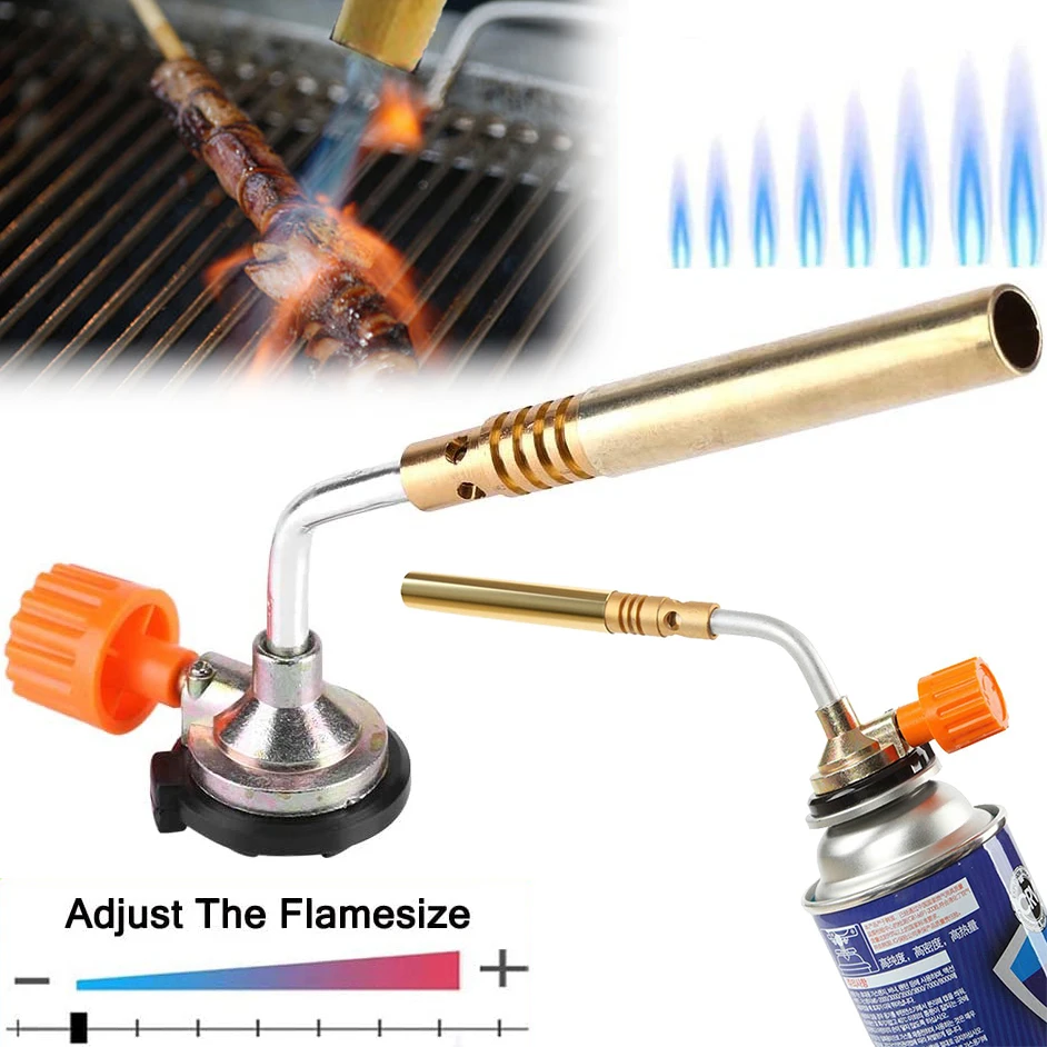 

Butane Burner Welding Gas Torch Flame Gun Brazing Flamethrower Outdoor Camping BBQ Portable Soldering Heat Gun Welding Equipment