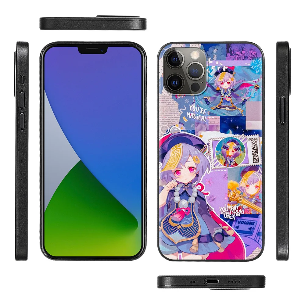 Hot Anime Genshin Impact Case for iPhone 11 13 Pro Cover 12 XR 7 8 Plus X XS Max SE 2020 Shell | Мобильные телефоны и
