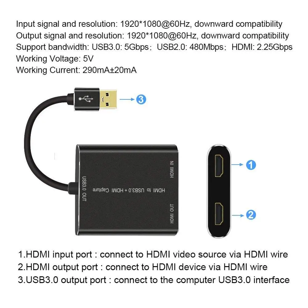 Захват видео через Usb Full HD 1080P в режиме реального времени игры захват захвата