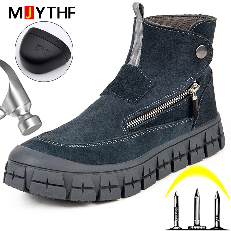 

Indestructible Work Boots Safety Shoes Man Anti-puncture Security Boot Industrial Shoes Construction Steel Toe Electrician Shoes