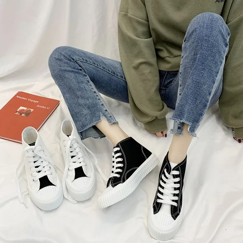 2020 Новинка Спортивная обувь с высоким берцем черный белый цвет кроссовки кожи