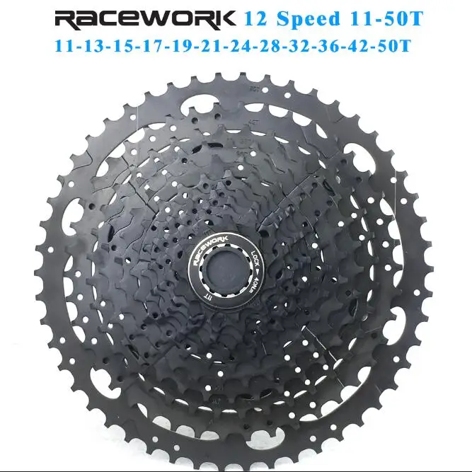 11-50T Кассета 12 скоростей MTB горный велосипед Freewheel 11-50T 11-52T для Shimano M9100 Sram Eagle 12S черная кассета - Цвет: 11-50T