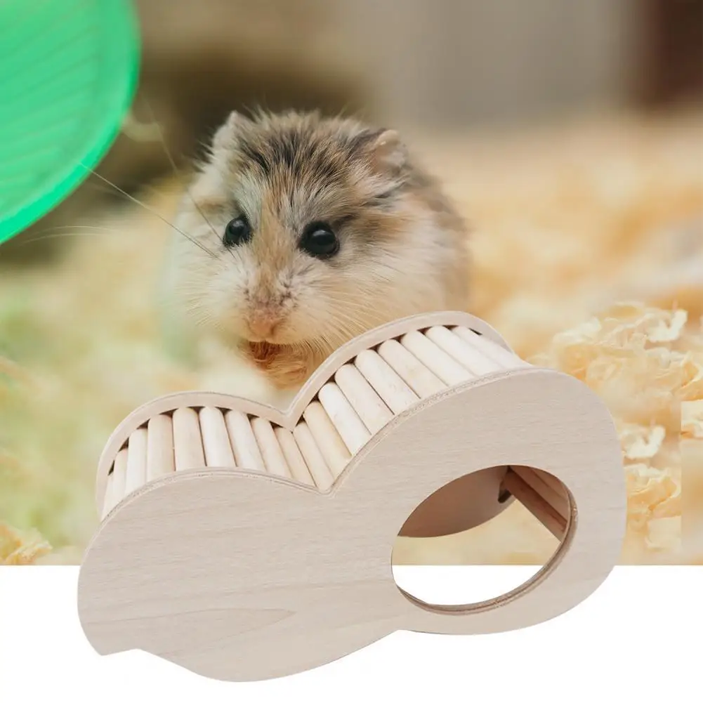 

Деревянное гнездо для хомяка, стойкий к нагрузке, влагостойкий аксессуар для домашних животных, натуральный деревянный домик для жевания д...