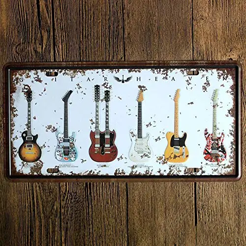 

Free Pintree Original Retro Design Electronic Guitar Tin Metal Signs Wall Art | Thick Tinplate Print Poster Wall Decoration
