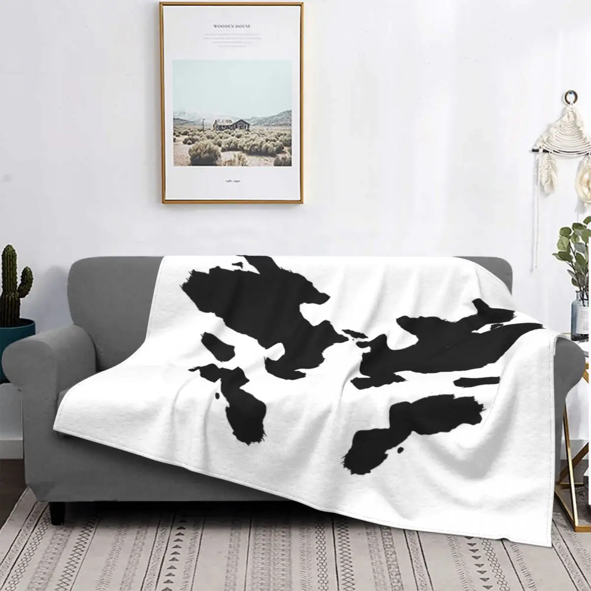 

Rorschach-Manta de ropa de cama a cuadros, cubrecamas de verano, 90
