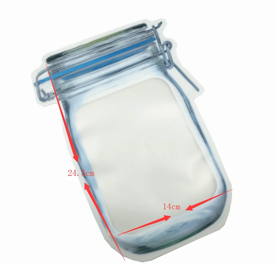 25 шт многоразовый мешок для бутылок Mason Jar пластиковая упаковка стойкая