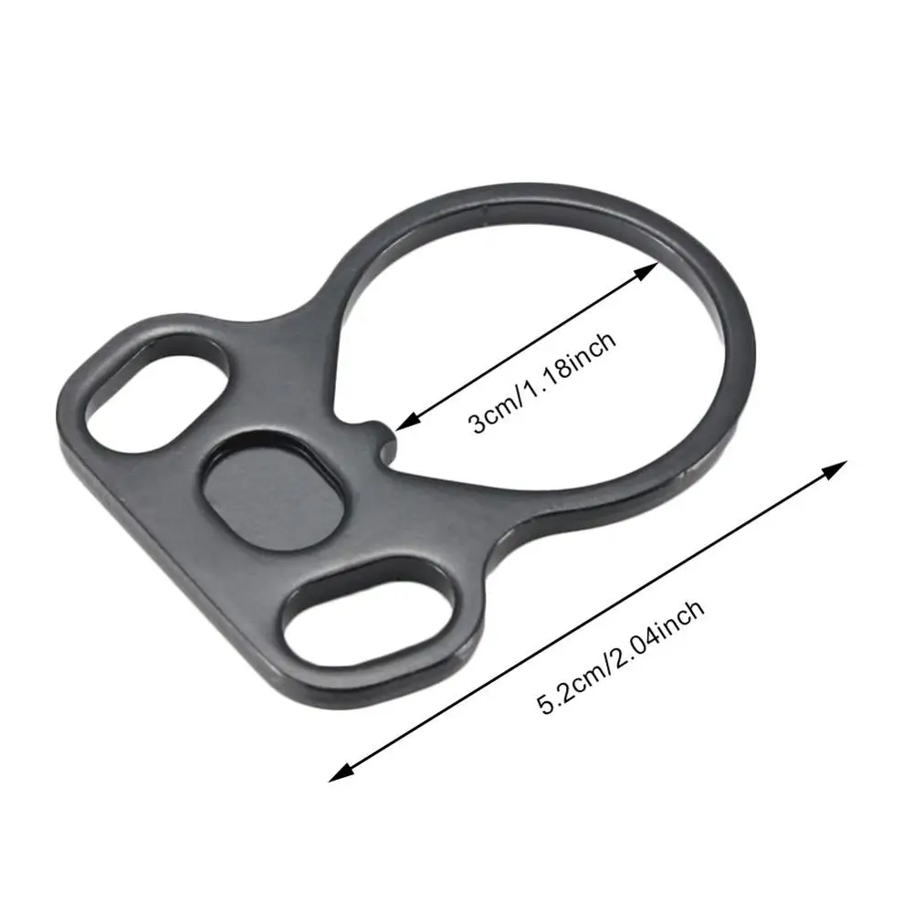 

Tactical End Plate Sling Adapter Ambidextrous Loop One Single Point Sling Mount +Nylon Adjustable Black Gun Strap