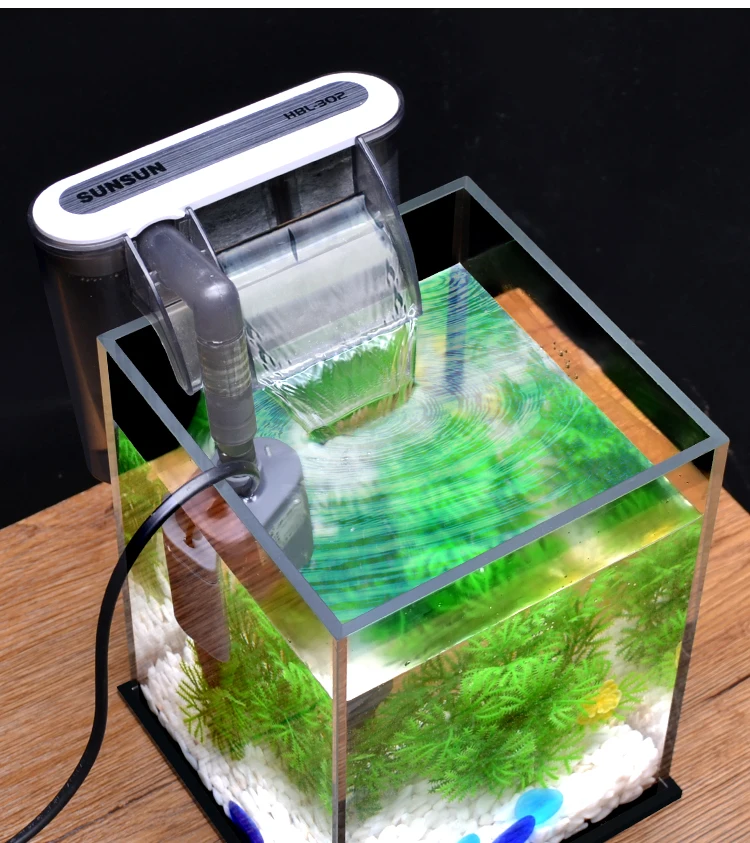

Automatic goldfish fish tank home garden aquarium fish bowl with LED aquarium filter accessories