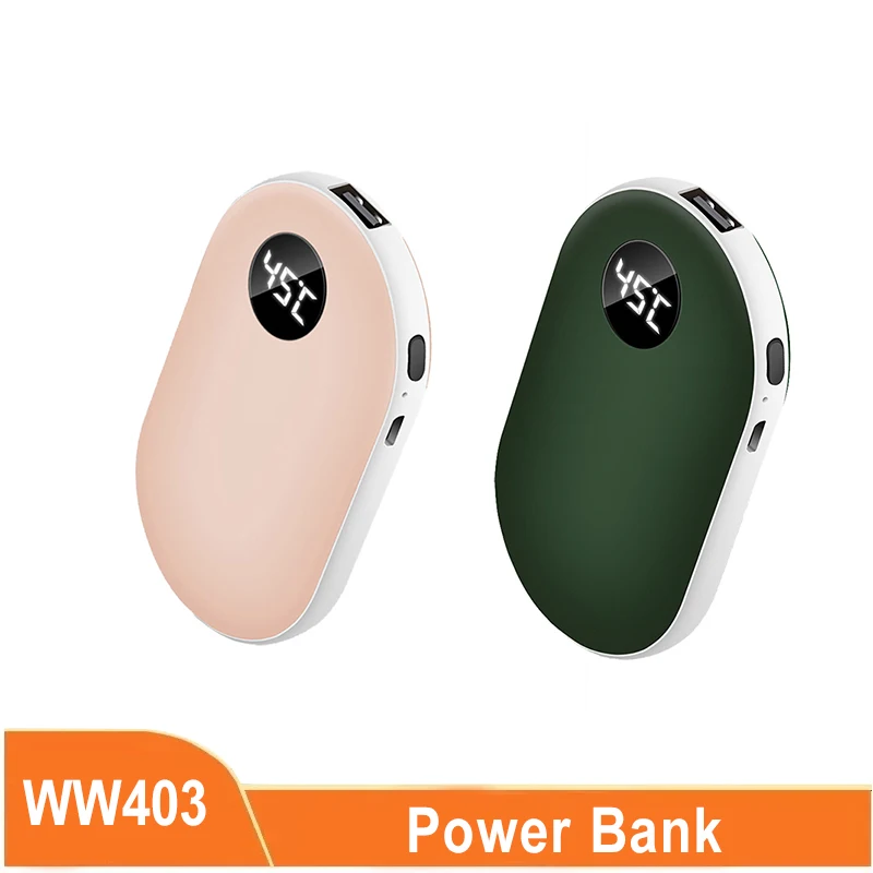 

5200mAh USB Rechargeable Electric Hand Warmer Winter Double Sided Heating Mini 5V Long Life Pocket Portable Power Hand Warmer