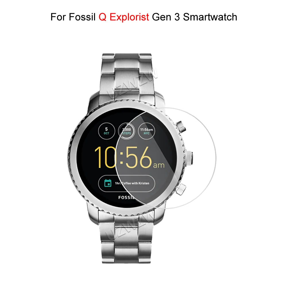 

For Fossil Q Explorist Gen 3 Smartwatch Screen Protector 2.5D Protective Tempered Glass Protecting Film Explosion-Proof