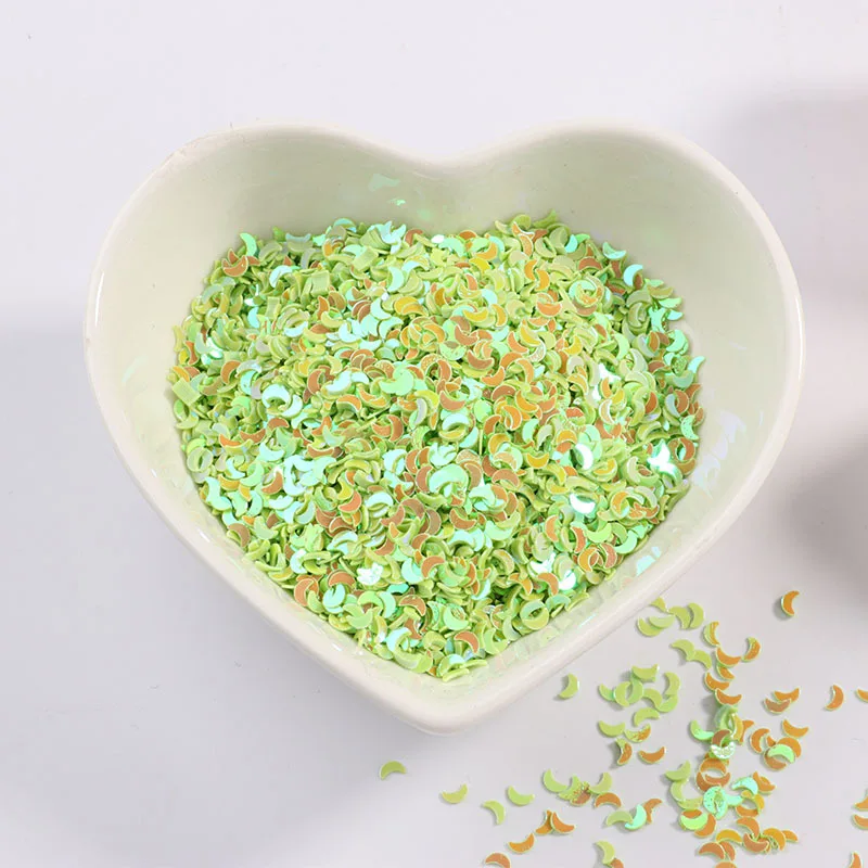 

10g 3mm Moon Shape PVC Loose Sequins Paillettes For Manicure 3D Nail patch Art Crafts DIY Sewing Garment Decoration Accessory