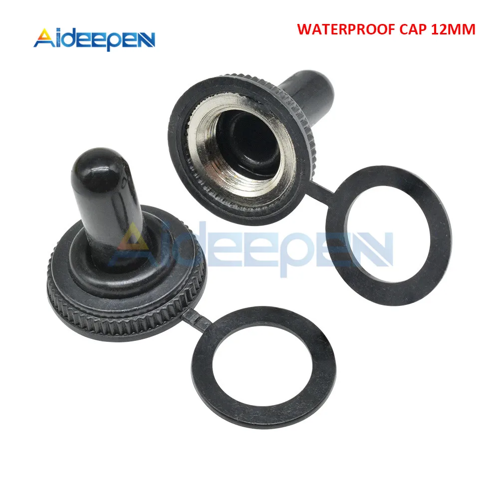 Waterproof Cap 12mm E-TEN1122 тумблер 3 терминала ВКЛ-ВЫКЛ-ВКЛ 3 положения 3 Pin Swithes 250 В 15A AC с 12 мм водонепроницаемый колпачки переключателя оранжевый - Цвет: Waterproof Cap 12mm