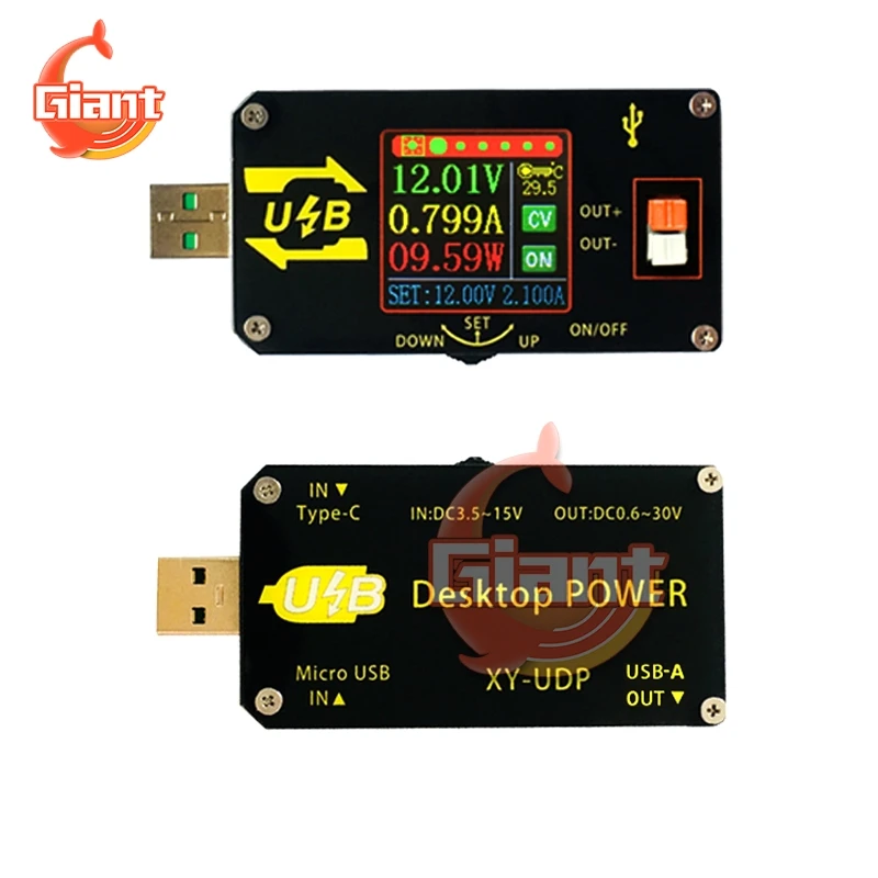 XY-UDP CNC USB Power Supply Buck Boost Constant Voltage Current DC-DC Regulator Module Digital Color Screen | Обустройство дома