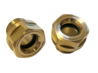 34 16un threaded brass oil level sight glassoil viewportssight plugsoil indicator window for air compressor gearbox