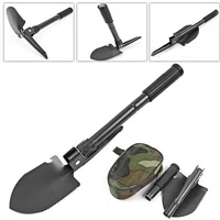 multifunction military portable folding camping shovel survival spade trowel dibble pick emergency garden outdoor tool multitool
