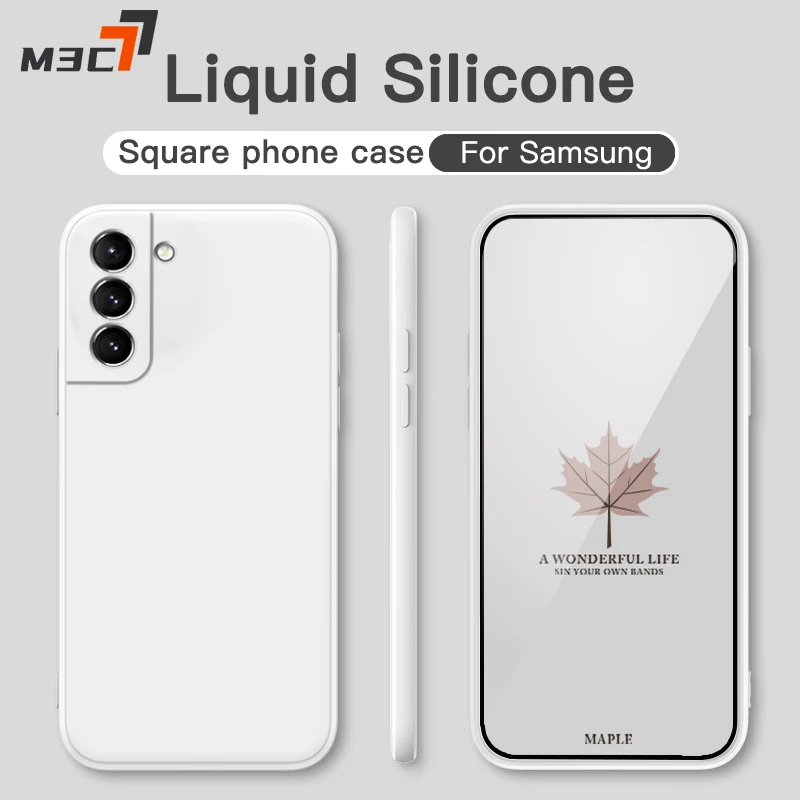 ZBK Square Liquid silicone Phone Case For Samsung Galaxy S21 S20 S10 Ultra Plus FE A72 A71 A70 A52 A51 A50 A21S A12 4G 5G Cover