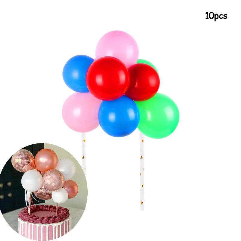Style 2 Cyuan, 10шт., 5 дюймов, розовое золото, конфетти, праздничные надувные шары, вечерние шары, украшения для торта, кекс, свадебные принадлежности - Цвет: Style 2