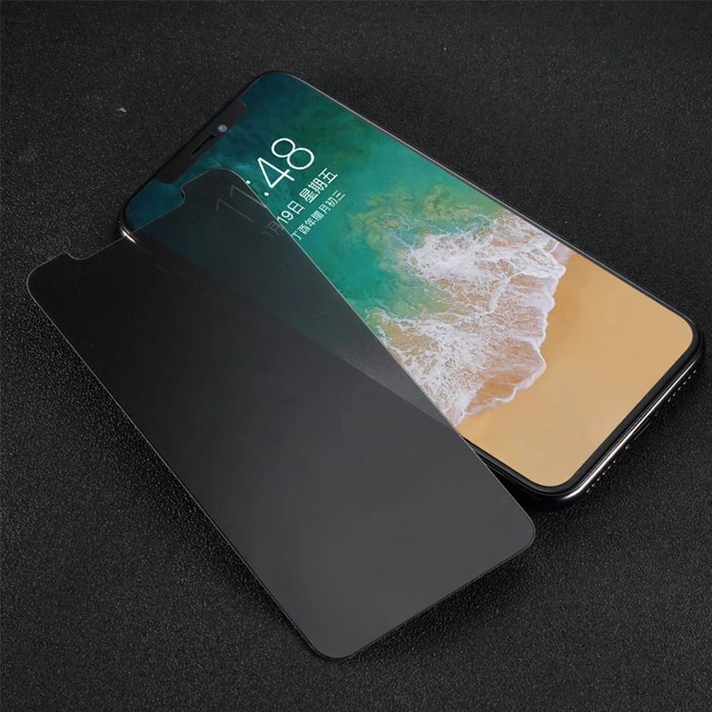 Анти шпионское закаленное стекло для iPhone 7 Plus/8 Plus 11 Pro/11 ProMax защита экрана