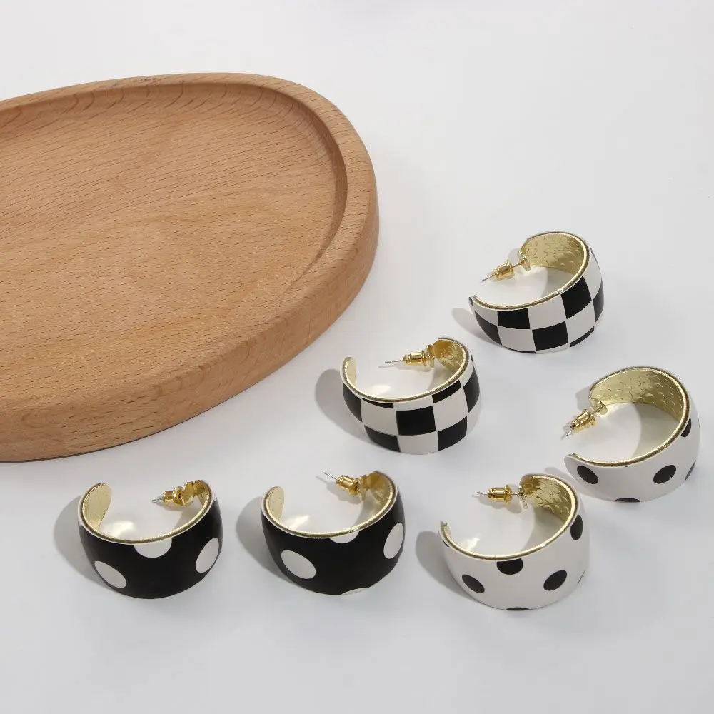 Решетчатая минималистская круглая C-образная бижутерия для вечеринки женские