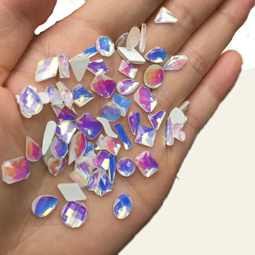 100 шт. стеклянные стразы для ногтей ювелирные изделия с плоской задней