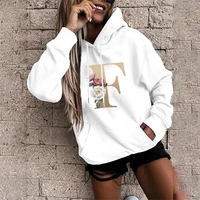 ladies long sleeve hoodie fashion street sports pullover f letter print girl harajuku oversized pocket pullover womens hoodies