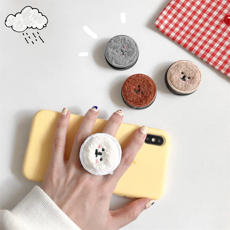 Складной держатель для мобильного телефона с мультяшным плюшевым щенком griptok IPhone