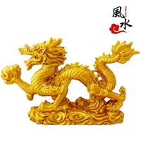 resin home gift zodiac mitation copper yellow ornaments crafts twelve zodiac dragon hanlong lucky town house opening