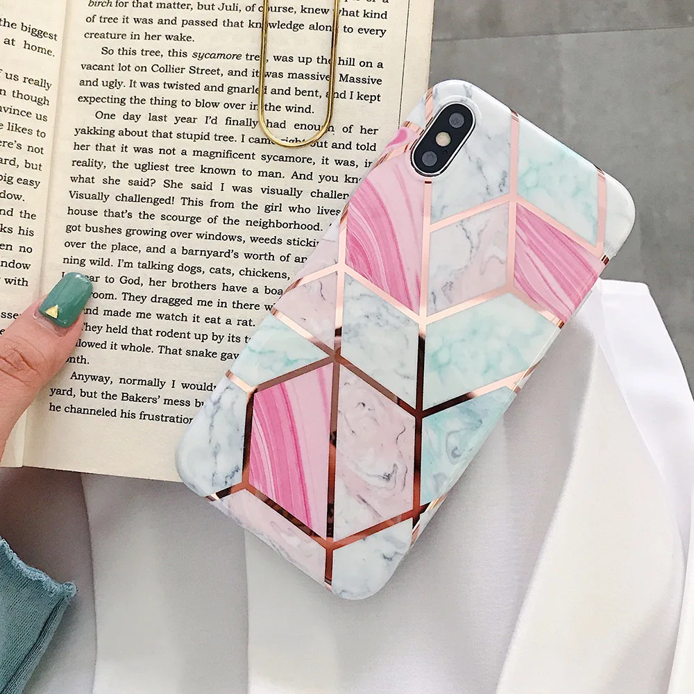 Чехол для телефона SUYACS Fantasy Dream marble для iPhone 11 Pro Max 7 8 Plus X XR XS Max 6 6S гальванический геометрический мягкий чехол-накладка