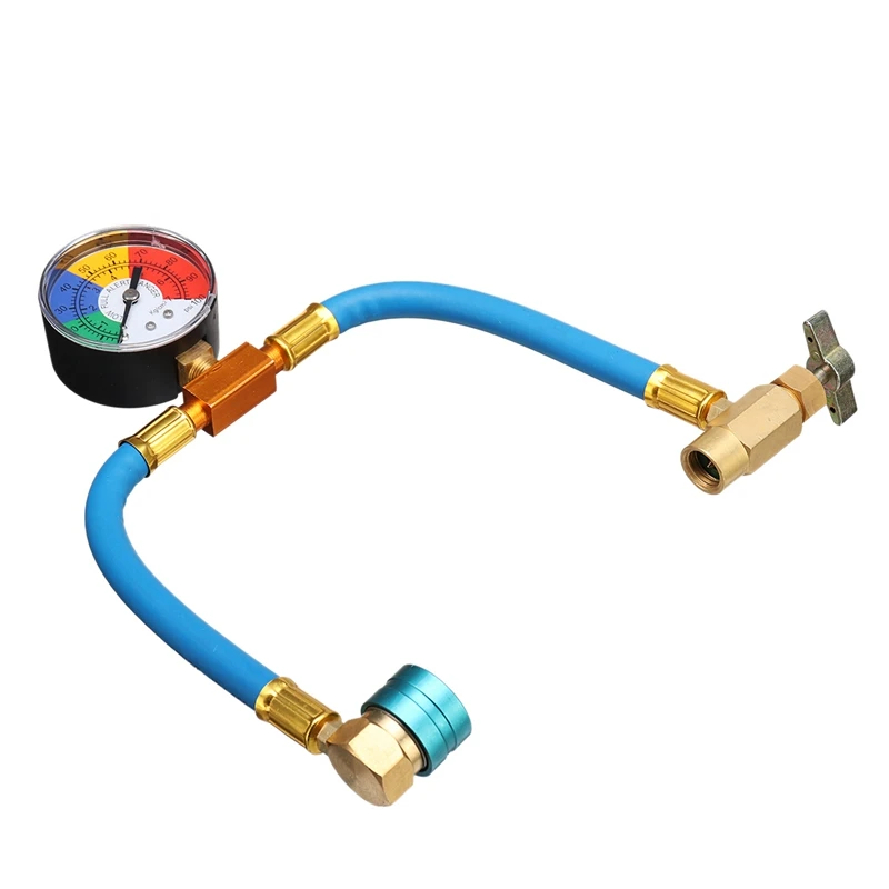 A/C R-1234YF автомобильный Кондиционер хладагент наполняющий шланг манометр