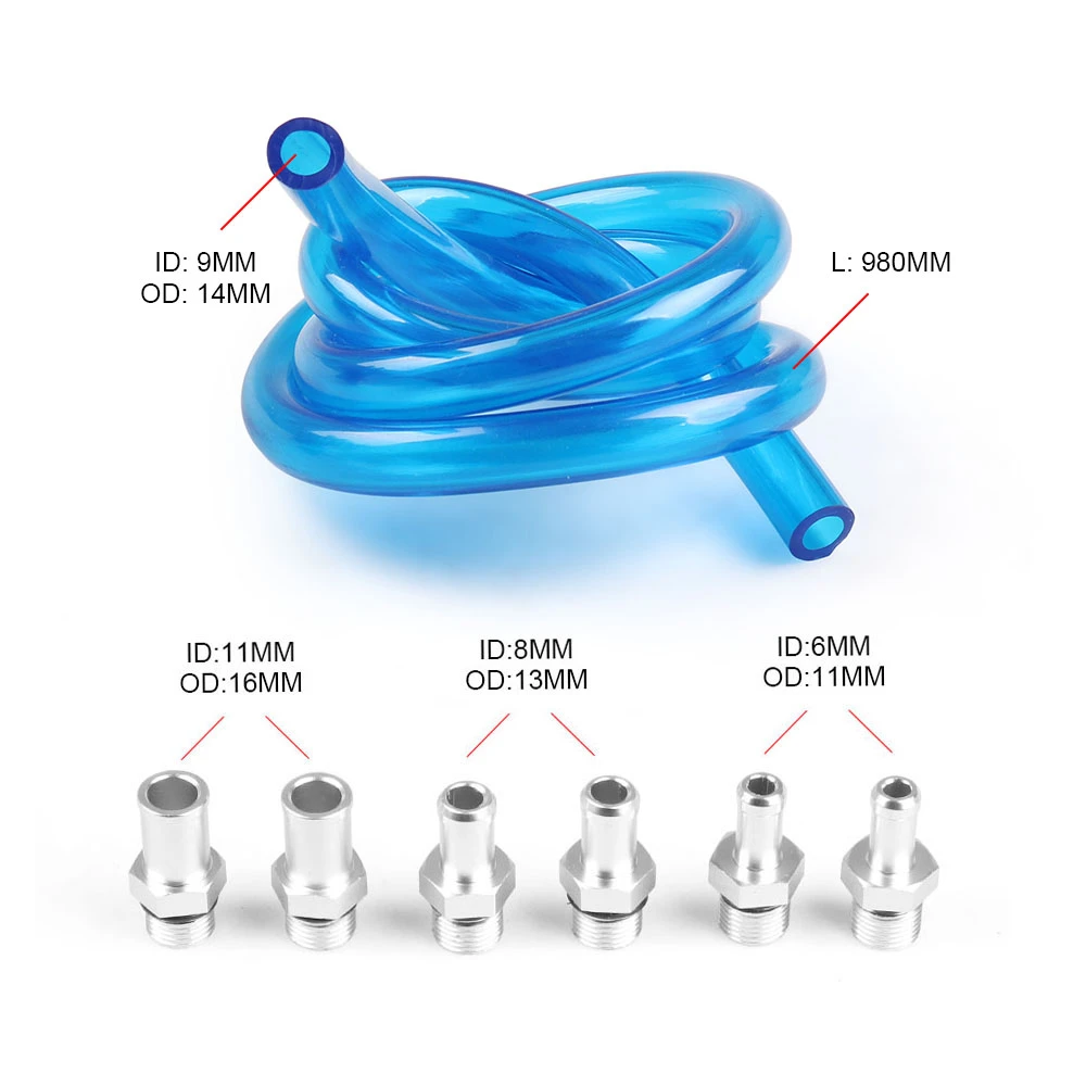 Универсальный гоночный алюминиевый резервуар для масла с 6 фитингами