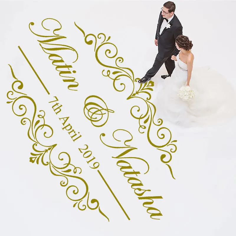 Наклейка на танцпол свадьба или помолвечерние день влюбленных индивидуальное